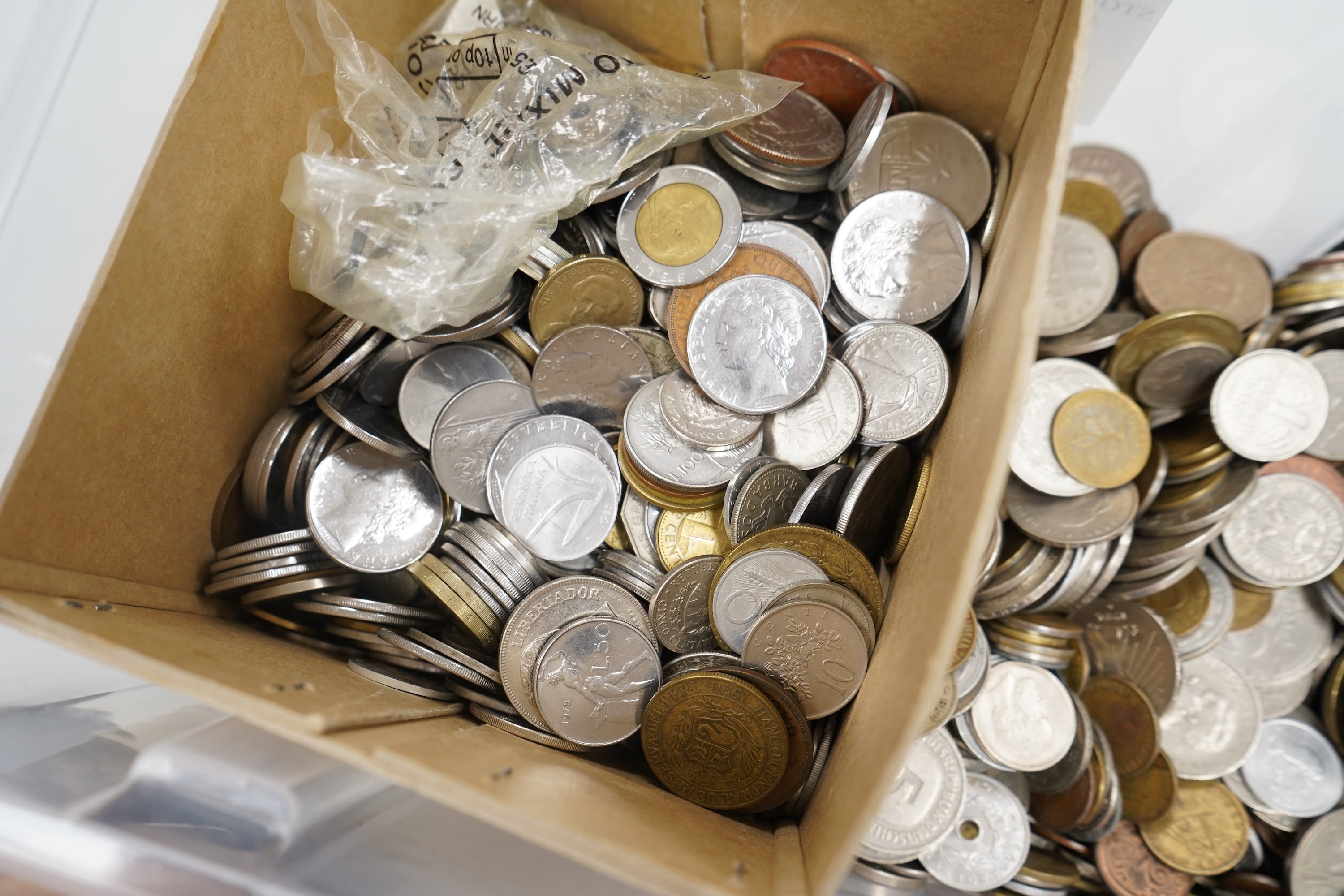 A collection of mixed coinage